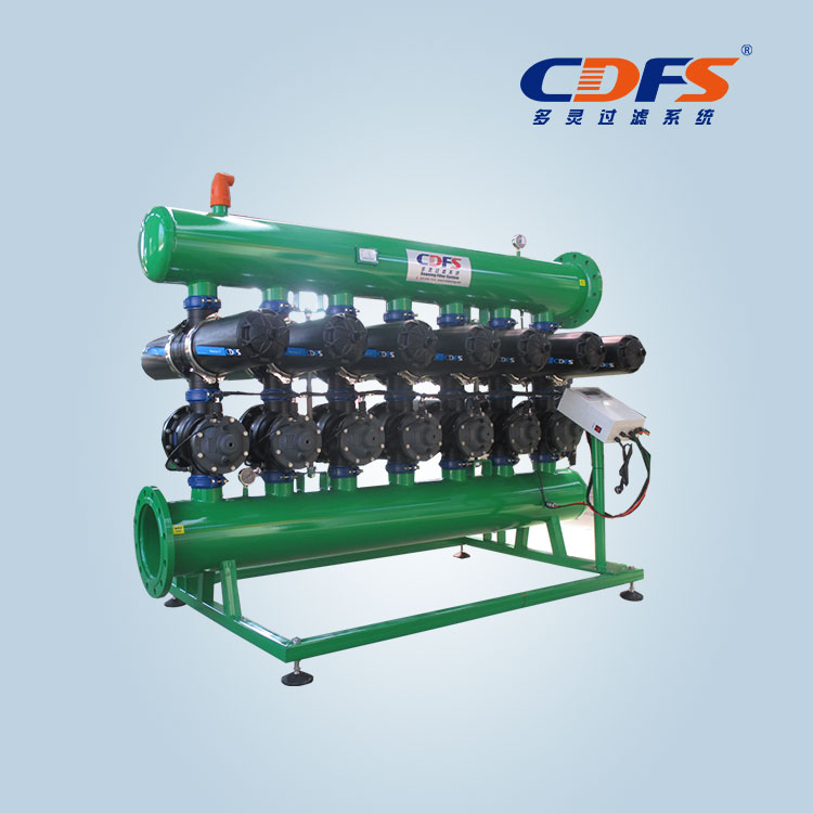 原水預（yù）處（chù）理設（shè）備中的盤式過濾器和（hé）多介質過濾器。